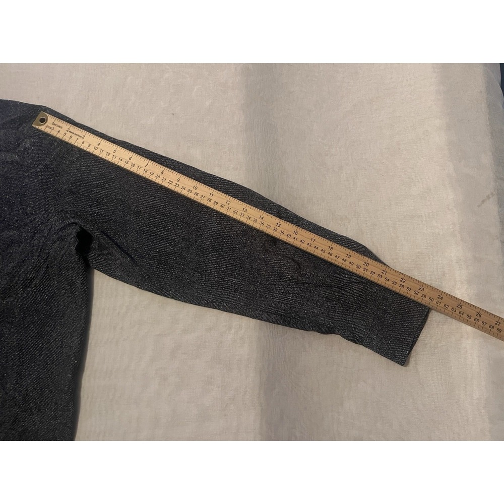 Max Mara Button‎ Loop Close Heathered Navy Women's L/XL - Picture 6 of 8